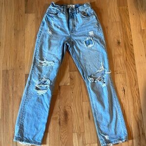 Free People Ripped Jeans 
High rise CRVY line
